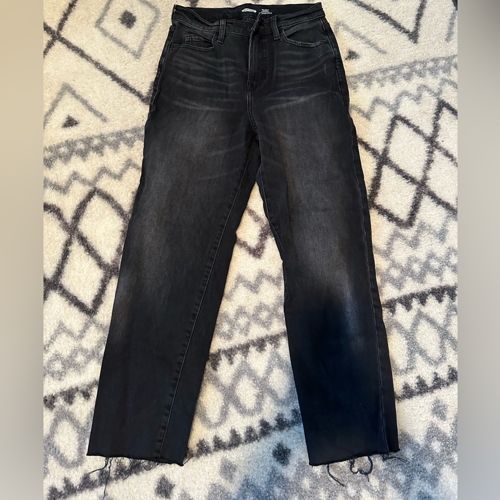 Old navy “the sky high straight” black jeans, size 2.